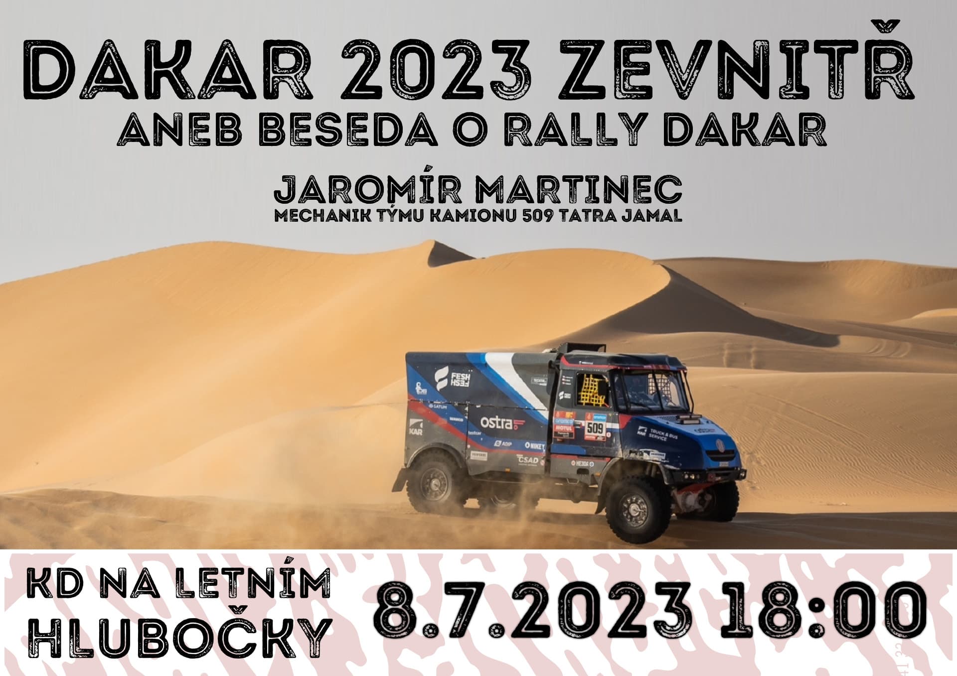 beseda Dakar 2023 zevnitř aneb povídání o Rally Dakar předn