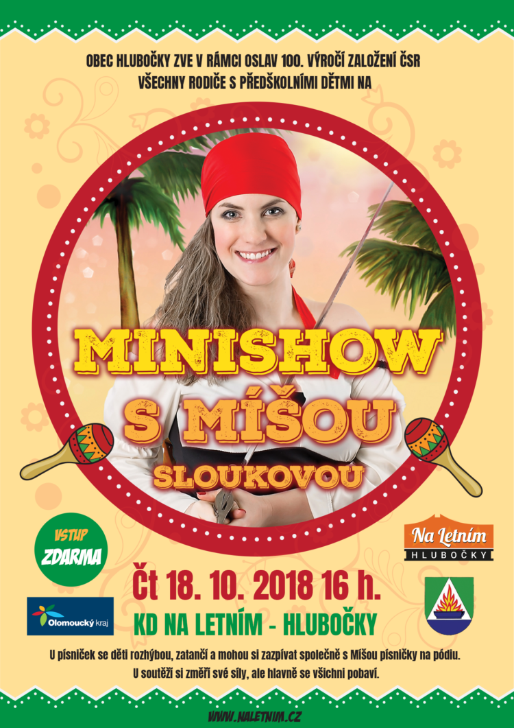 Plakát Minishow s Míšou Sloukovou